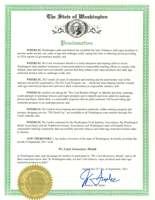 WFIA Blog We Card Awareness Month Proclamation 2021